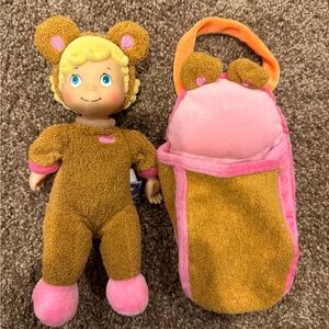 Manhattan Toy Sleepover Doll w/Teddy Bear pj’s and Sleeping Bag